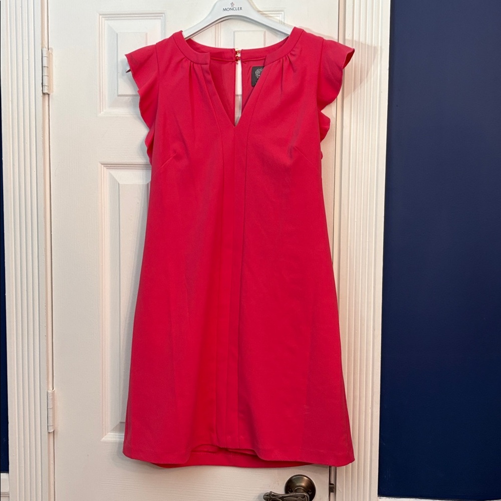 Vince Camuto Coral Ruffle Sleeve Sheath Dress Size 6 Career Office Cocktail - 10 - Picture 3 of 4